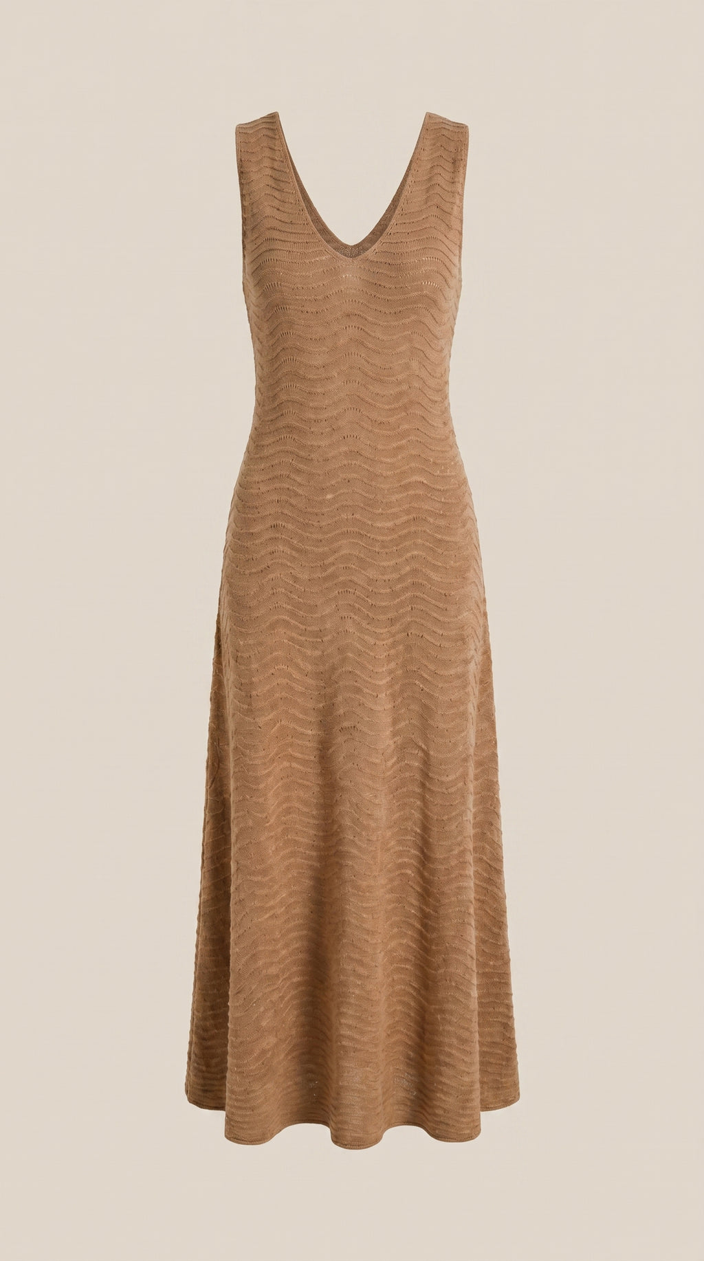 Abito Lungo Smanicato Onde Cashmere & Lamé — PRE-ORDER – back view – Philip Zepter