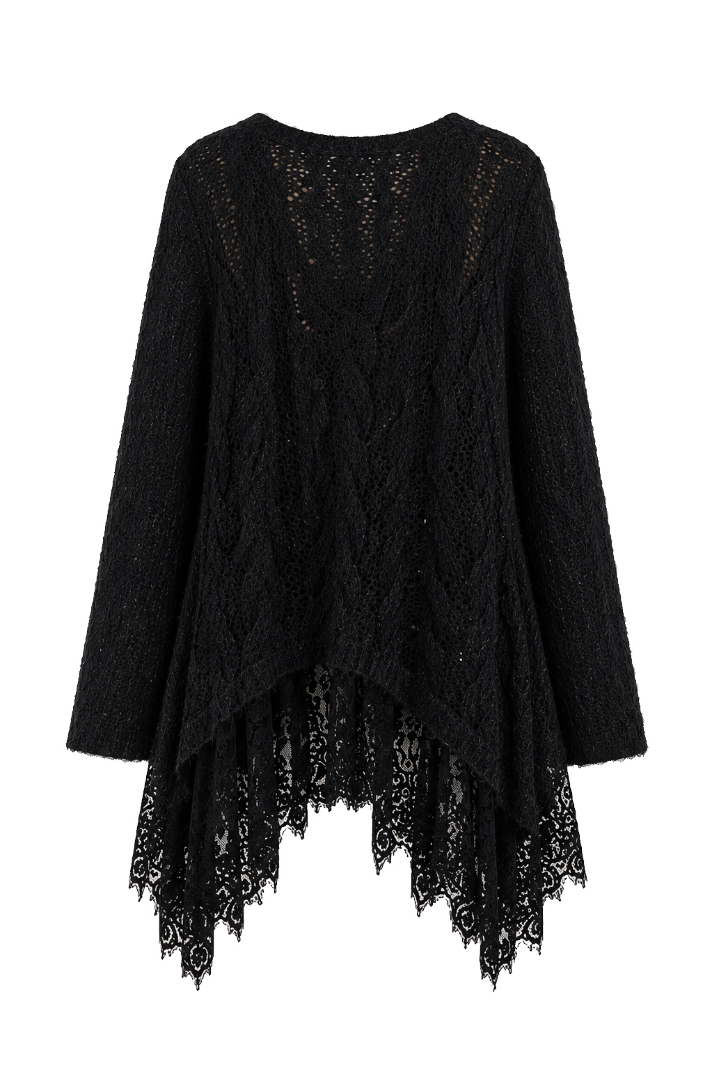 Maxi Baby Alpaca Knit with Lace Hem LUNA — PRE-ORDER — PZ050 LUNA