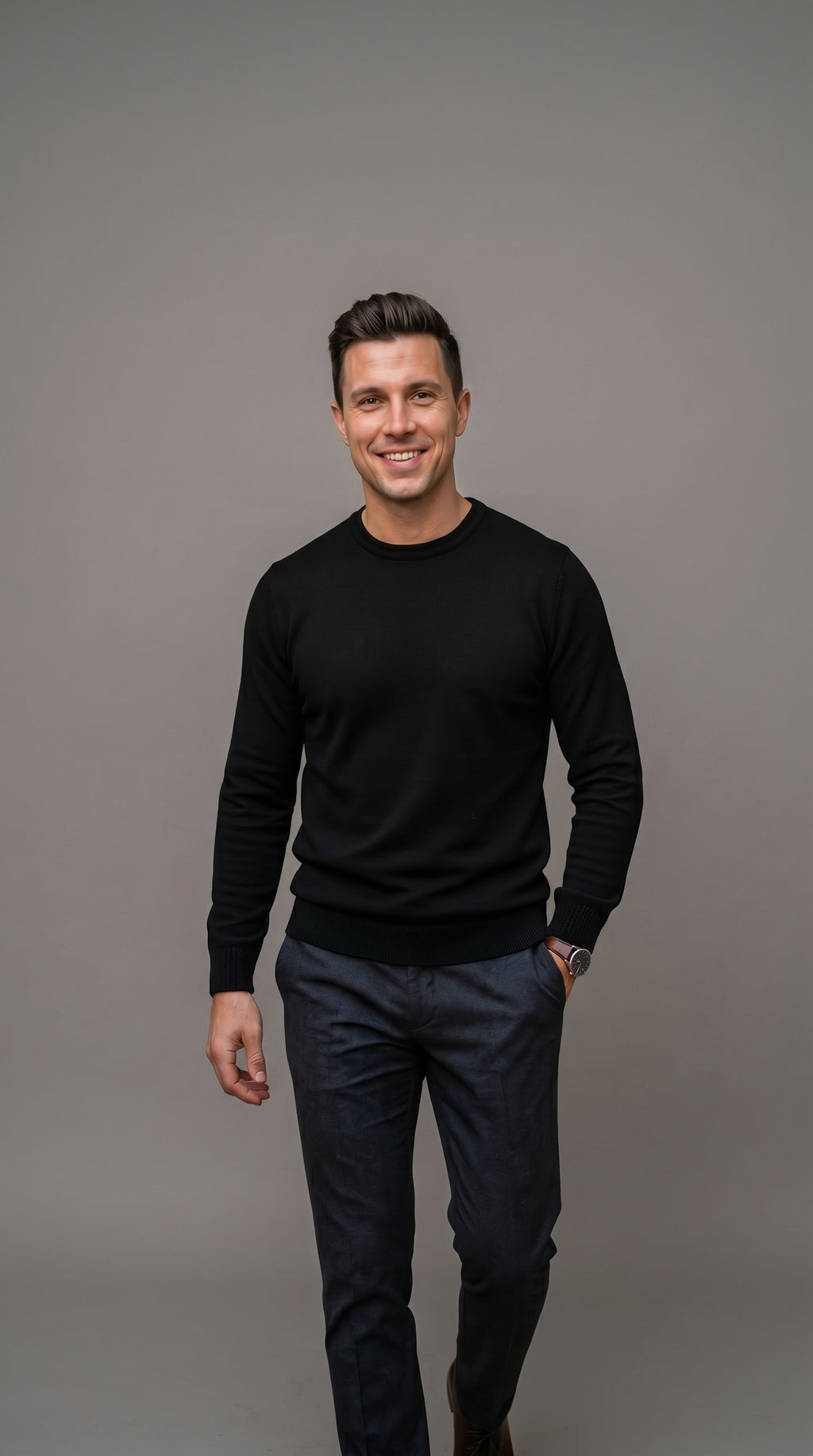 Pure Wool Crew Neck  — PRE-ORDER – product shot on neutral background – Philip Zepter