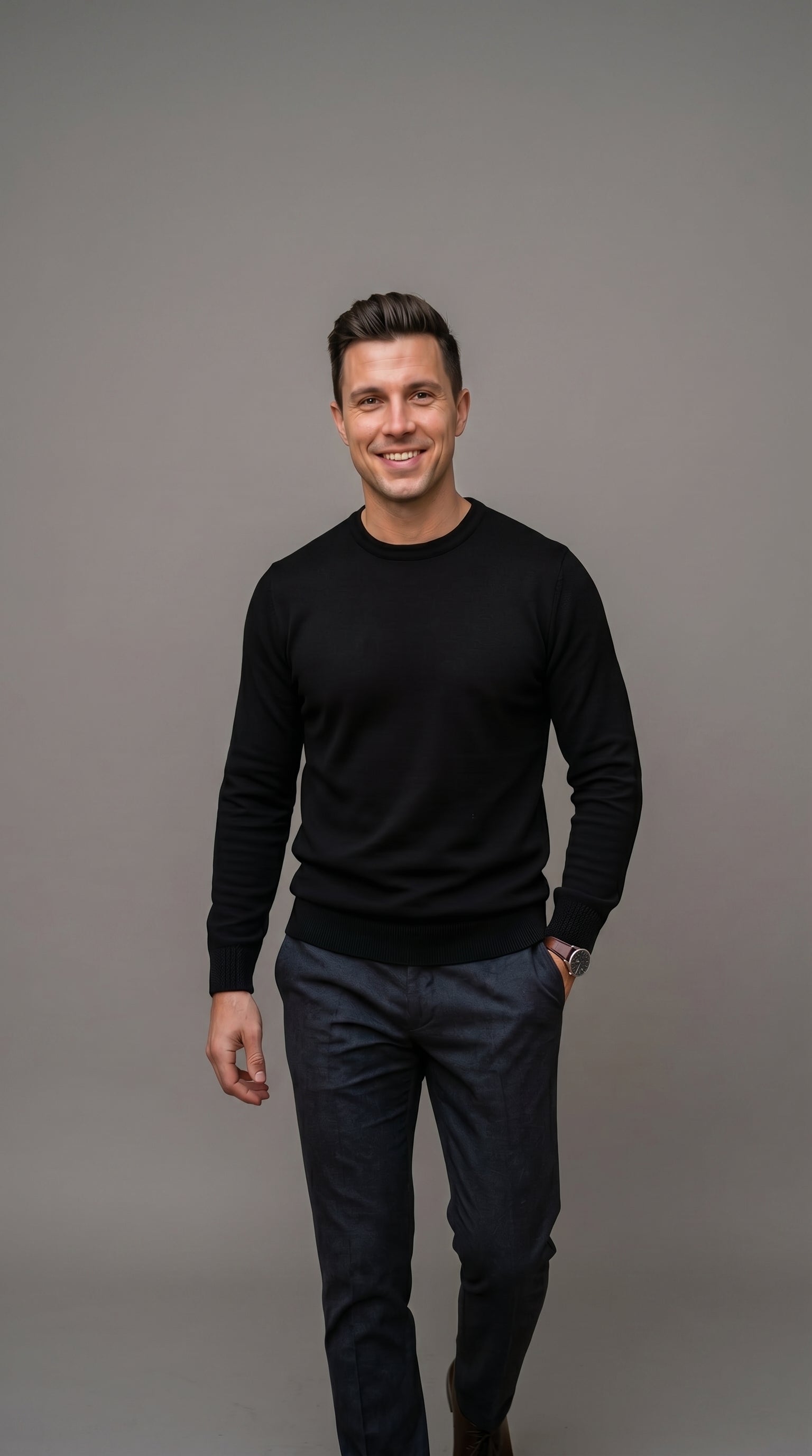 Pure Wool Crew Neck  — PRE-ORDER – product shot on neutral background – Philip Zepter