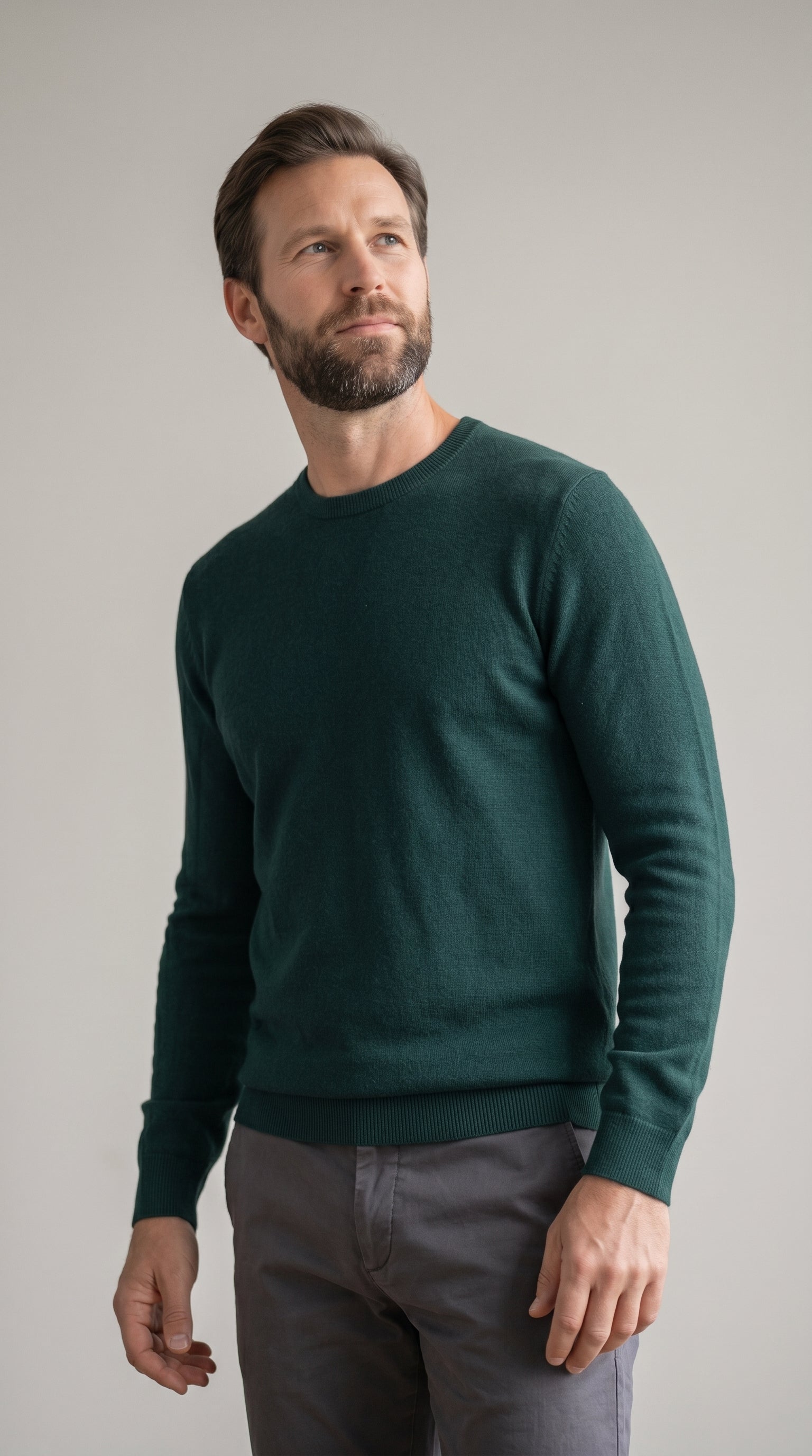 Pure Cashmere Crew Neck — PRE-ORDER — PZ019 LEONTE