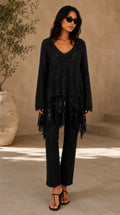 Maxi Baby Alpaca Knit with Lace Hem LUNA — PRE-ORDER — PZ050 LUNA